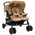 Tweelingkinderwagen Staal Taupe_