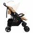 Tweelingkinderwagen Staal Taupe_