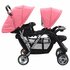 Kinderwagen Dubbel Staal Roze En Zwart_