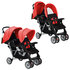 Kinderwagen Dubbel Staal Rood En Zwart_