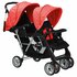 Kinderwagen Dubbel Staal Rood En Zwart_