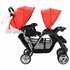 Kinderwagen Dubbel Staal Rood En Zwart_