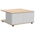 Fmd Salontafel Verplaatsbaar 70X70X36 Cm Eikenkleurig En Glanzend 1 Wit_