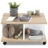 Fmd Salontafel Verplaatsbaar 70X70X36 Cm Eikenkleurig En Glanzend 1 Wit_