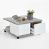 Fmd Salontafel Verplaatsbaar 70X70X35,5 Cm Grijskleurig Glanzend 1 Wit en beton_