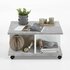 Fmd Salontafel Verplaatsbaar 70X70X35,5 Cm Grijskleurig Glanzend 1 Wit en beton_