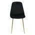 Venture Home Eetkamerstoelen Polar 2 Zwart en messing Fluweel_