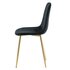 Venture Home Eetkamerstoelen Polar 2 Zwart en messing Fluweel_