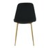 Venture Home Eetkamerstoelen Polar 2 Zwart en messing Fluweel_