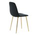 Venture Home Eetkamerstoelen Polar 2 Zwart en messing Fluweel_