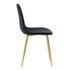 Venture Home Eetkamerstoelen Polar 2 Zwart en messing Fluweel_