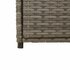 Tuinkast Poly Rattan 55 x 55 x 111 cm Grijs_