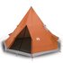 Tent 4-Persoons 367X367X259 Cm 85T Taft Grijs En Oranje 1 orange_