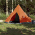 Tent 4-Persoons 367X367X259 Cm 85T Taft Grijs En Oranje 1 orange_