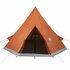 Tent 4-Persoons 367X367X259 Cm 85T Taft Grijs En Oranje 1 orange_