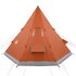 Tent 4-Persoons 367X367X259 Cm 85T Taft Grijs En Oranje 1 orange_