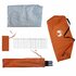 Tent 4-Persoons 367X367X259 Cm 85T Taft Grijs En Oranje 1 orange_