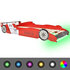 Kinderbed Raceauto Met Led-Verlichting 90X200 Cm Rood_