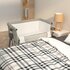 Babybed Met Matras Linnen Lichtgrijs_