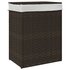 Wasmand Met Deksel 46X33X60 Cm Poly Rattan 1 Donkerbruin_