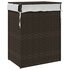 Wasmand Met Deksel 46X33X60 Cm Poly Rattan 1 Donkerbruin_