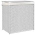 Wasmand Met 2 Vakken 53X35X57 Cm Poly Rattan 1 Wit_