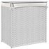 Wasmand Met 2 Vakken 53X35X57 Cm Poly Rattan 1 Wit_