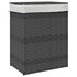 Wasmand Met Deksel 46X33X60 Cm Poly Rattan 1 Grijs_