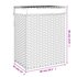 Wasmand Met Deksel 46X33X60 Cm Poly Rattan 1 Grijs_