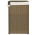 Wasmand Met 2 Vakken 53X35X57 Cm Poly Rattan 1 Naturel_