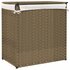 Wasmand Met 2 Vakken 53X35X57 Cm Poly Rattan 1 Naturel_