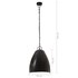 Hanglamp Industrieel Rond 25 W E27 32 Cm Zwart 1 Ø 32 cm_