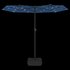 Parasol Dubbel Met Led's 316X240 Cm Azuur Blauw_