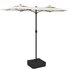 Parasol Dubbel Met Led's 316X240 Cm Zand Wit_