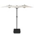 Parasol Dubbel Met Led's 316X240 Cm Zand Wit_