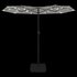 Parasol Dubbel Met Led's 316X240 Cm Zand Wit_