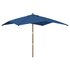 Parasol Met Houten Paal 300X300X273 Cm Azuur Blauw_