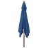 Parasol Met Houten Paal 300X300X273 Cm Azuur Blauw_