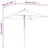 Parasol Met Houten Paal 198X198X231 Cm Kleurig Antraciet_