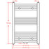 Radiator / Handdoekenrek Grijs 1 500 x 764 mm Recht_