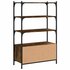 Boekenkast 3-Laags 70X30X09,5 Cm Bewerkt Hout 1 70 x 30 x 109.5 cm Gerookt eiken_