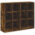 Boekenkast Met Deuren 36X37X09 Cm Hout Kleurig Gerookt eiken 1_