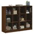 Boekenkast Met Deuren 36X37X09 Cm Hout Bruineikenkleurig bruin eikenkleur 1_