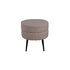 Venture Home Poef Pot 40X40X40 Cm Teddy Zwart En 1 Beige Stof_