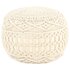 Poef Macramé Handgemaakt 45X30 Cm Katoen 1 Wit Patroon 1_