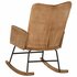 Schommelstoel In Vintage Stijl 1 Bruin Canvas_