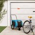 Hondenfietstrailer Oxford Stof En Ijzer 125 x 63 x 66 cm Blauw en zwart_