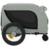 Hondenfietstrailer Oxford Stof En Ijzer 124 x 53 x 53 cm Grijs en zwart_