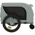 Hondenfietstrailer Oxford Stof En Ijzer 125 x 63 x 66 cm Grijs en zwart_