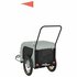 Hondenfietstrailer Oxford Stof En Ijzer 125 x 63 x 66 cm Grijs en zwart_